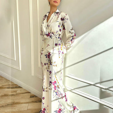 2025 New Women's Solid-Colored Long-Sleeved Jacket Half-Dress Fashion Suit